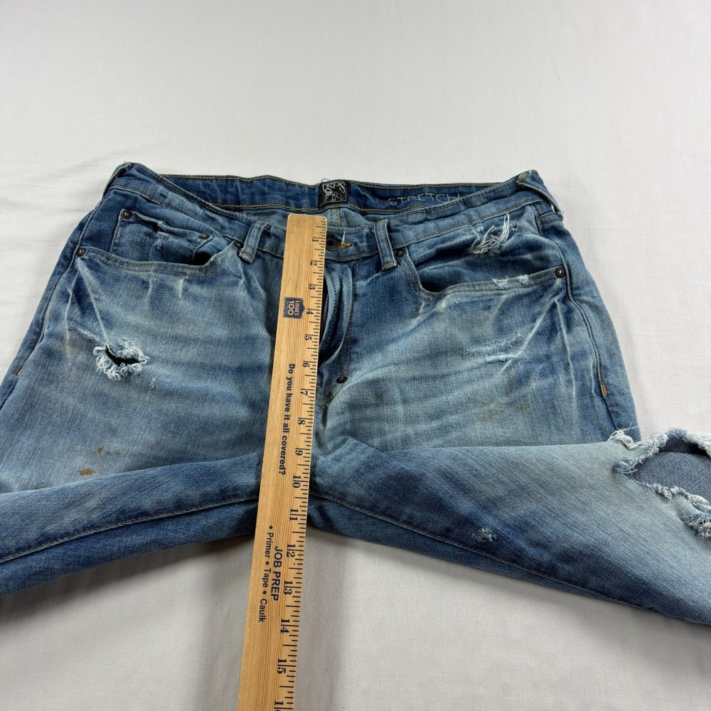 PRPS Jeans Mens 34x33 Blue Cayenne Super Skinny Distressed Grunge Stretch - Picture 5 of 10